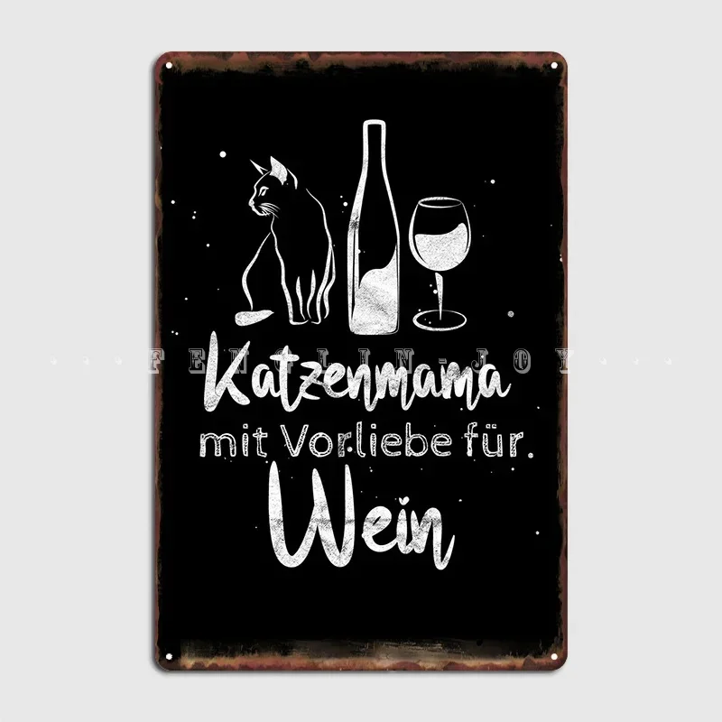 Wein Spruch Katzen Мотивный постер Металлическая табличка Паб Клуб Бар Ретро Настенный