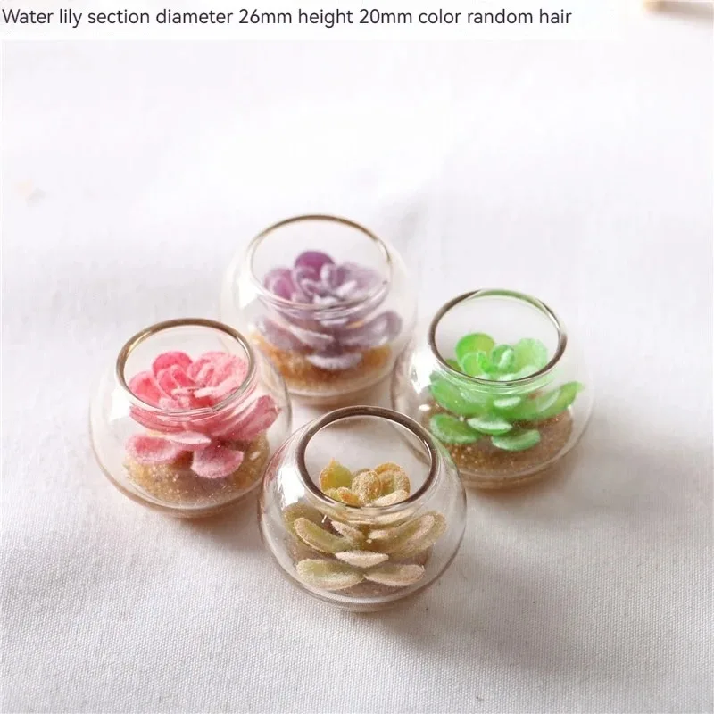 

Миниатюрный стеклянный бак с суккулентом для кукольного домика