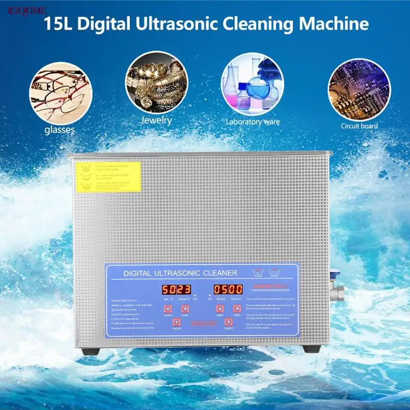 

15L PS-60A Digital Ultrasonic Cleaner Ultrasound Bath for Gold Sliver Jewelry Glasses Jade Necklace Oxides Rust Oil Washer