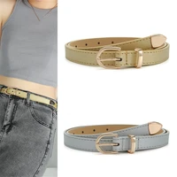 fashion women belts golden buckle pu leather strap for trousers casual jeans belt apparel coat belt party accessories gifts