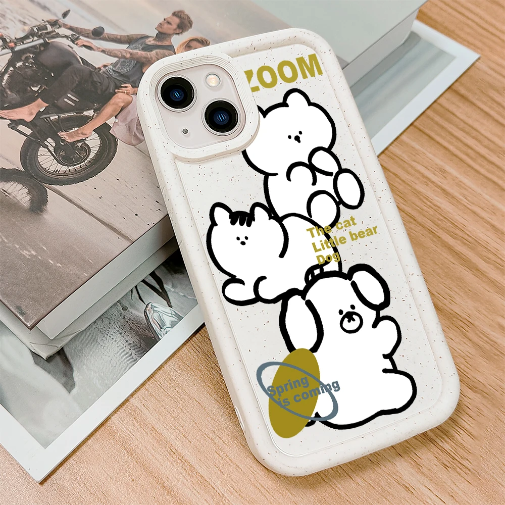 

Cartoon Pig Cat Phone Case For iPhone 14 Plus 12 ProMax Cases For iPhone 12Pro 11 Pro 8 7 XR XS Max TPU Degradation Cover Fundas