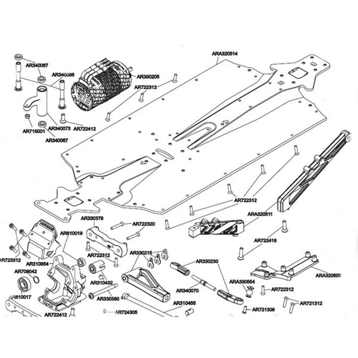 Алюминиевая передняя и задняя Φ для ARRMA 1/7 безграничное поломка 6S BLX аксессуары