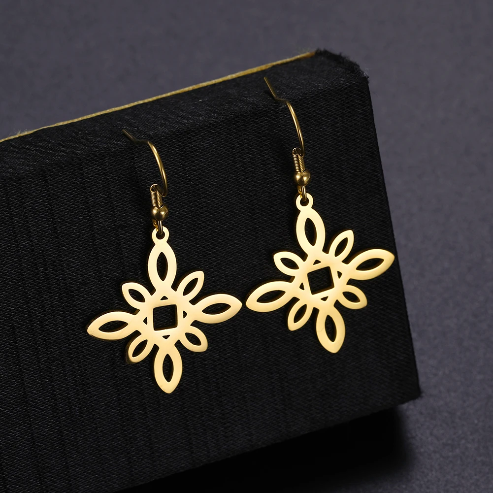 Висячие серьги в кельтском стиле с узелком для женщин геометрический крест из