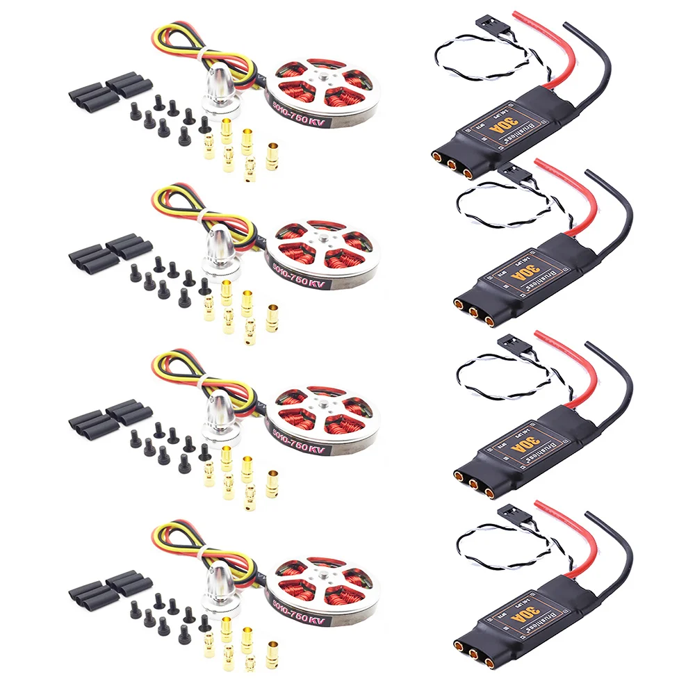4 комплекта 5010 360KV / 750kv бесщеточные двигатели с высоким крутящим моментом 30A ESC OPTO 2-4S для F550 ZD550 ZD850 4 комплекта 5010 360KV / 750kv бесщеточные двигатели с высоким крутящим моментом 30A ESC OPTO 2-4S для F550 ZD550 ZD850