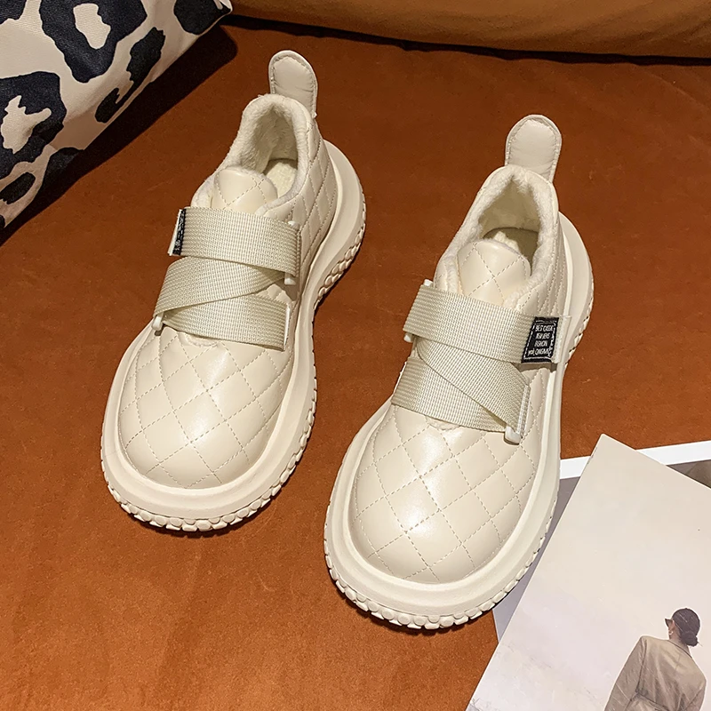 

Спортивная обувь на толстой подошве Женская осенне-зимняя плюшевая теплая женская повседневная обувь