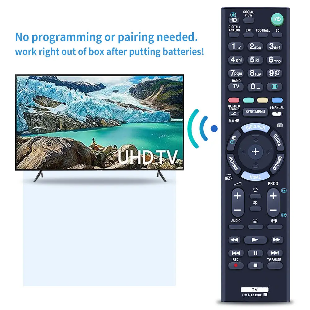 Новый пульт дистанционного управления RMT-TZ120E для телевизора Sony KDL-40R473A KDL-47W800A