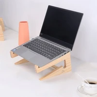 universal wooden laptop holder detachable base stand computer cooling bracket suitable for notebook laptop tablet 10 17 inchs