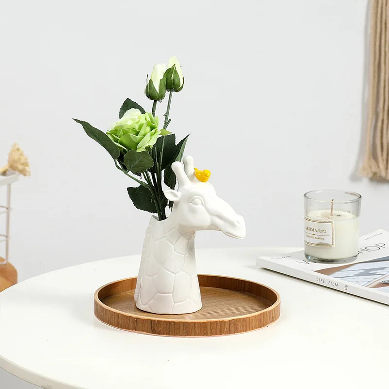 Новая креативная Скандинавская Современная Художественная ваза в виде оленя