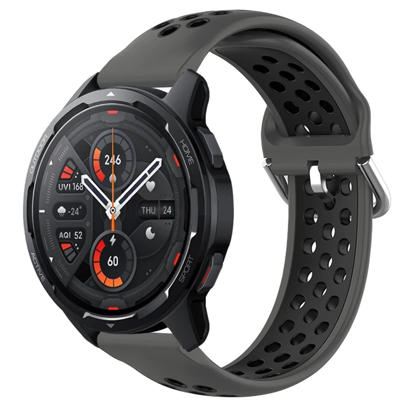 Силиконовый ремешок для Xiaomi Mi Watch S1 Active Global Ver. Умный Браслет разных цветов 22 мм