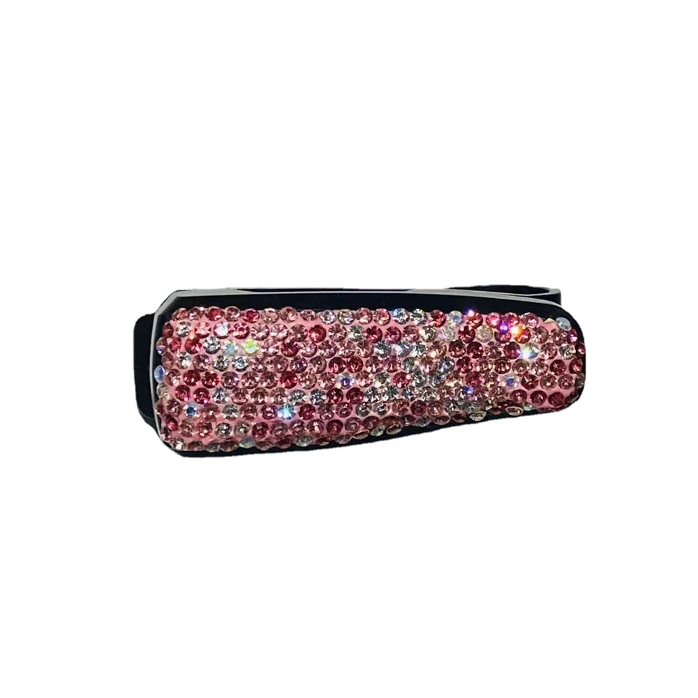 

With Diamond Rhinestone Bracket New Portable Sun Visor Mount Crystal Clip Creative Car Glasses Clip Car Accessories Bill Clip