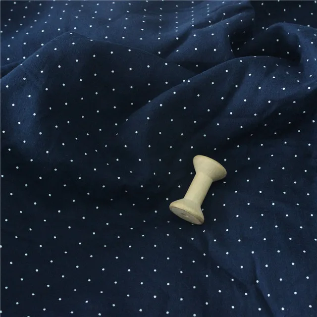 100*145 см горошек Двухслойный хлопок Тонкая хлопковая ткань вуаль марля одежда