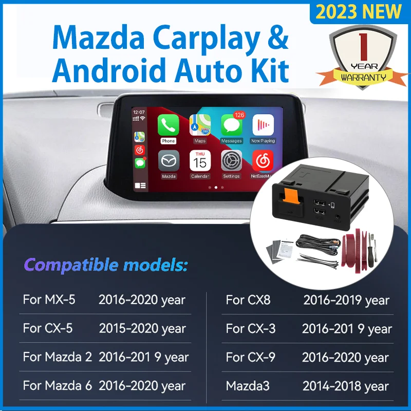 Apple CarPlay Android автомобильный USB-адаптер концентратор для модификации Mazda 6 Mazda 3 Mazda 2 CX30 CX5 CX8 CX9 MX5 miata TK78669U0C комплект