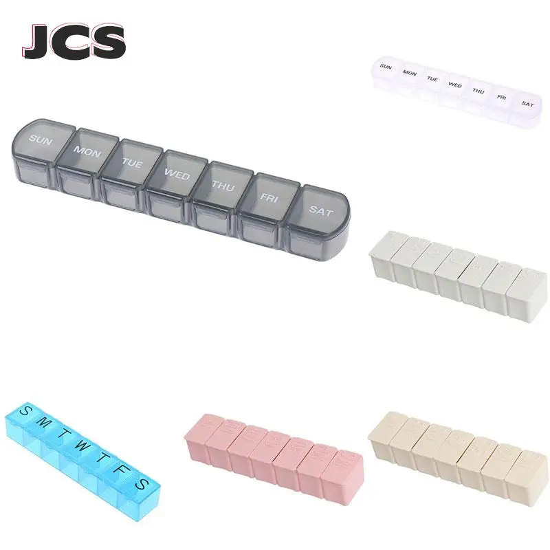 

Чехол для таблеток на неделю, дорожная портативная коробка для лекарств, контейнер-органайзер для хранения лекарств на 7 дней, независимая с...