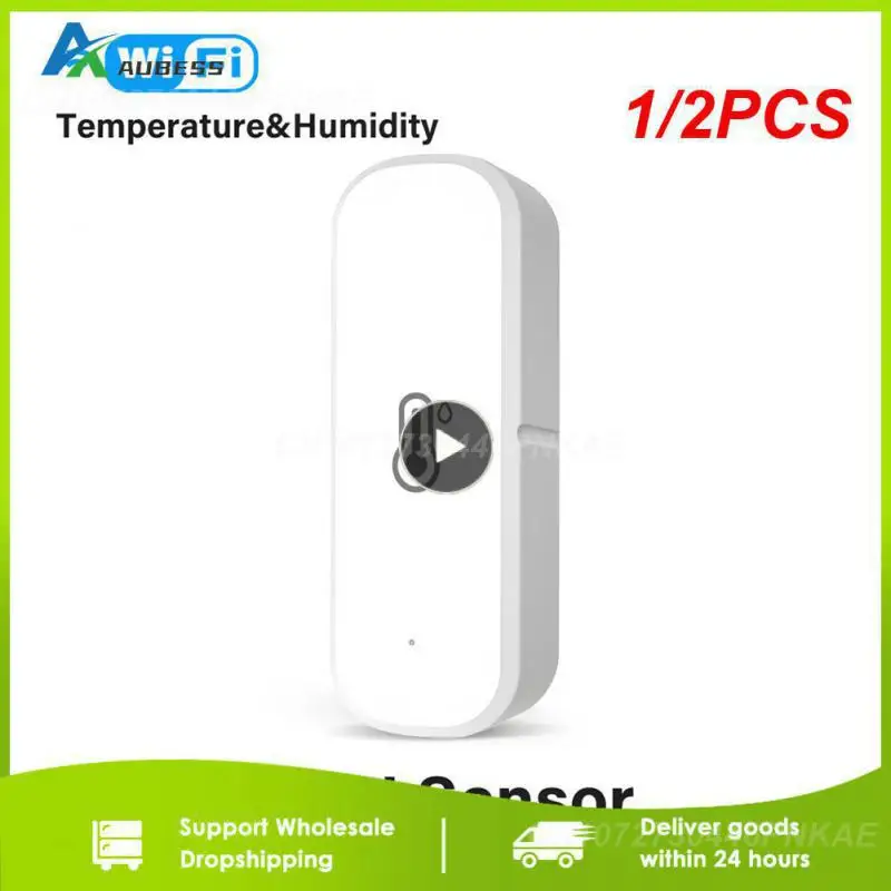 

Умный Wi-Fi датчик влажности и температуры Tuya, домашний гигрометр-термометр Zigbee с поддержкой Alexa Home, 1/2 шт.