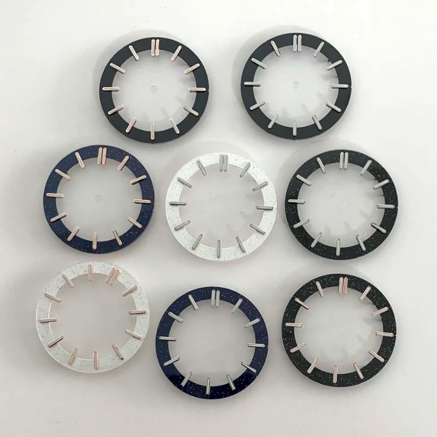 31.8MM Watch Dial Watch Accessories Blue Black White Transparent Skeleton Star Dial for NH70 Movement