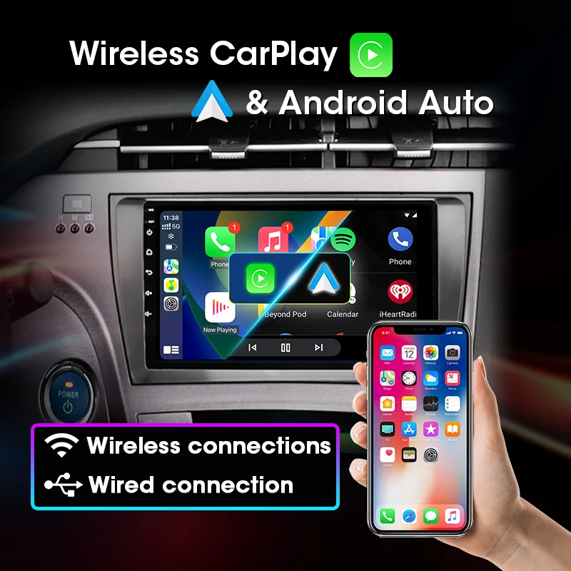 Автомобильные интеллектуальные системы для Toyota Prius XW30 2009-2015 Carplay Android авто стерео