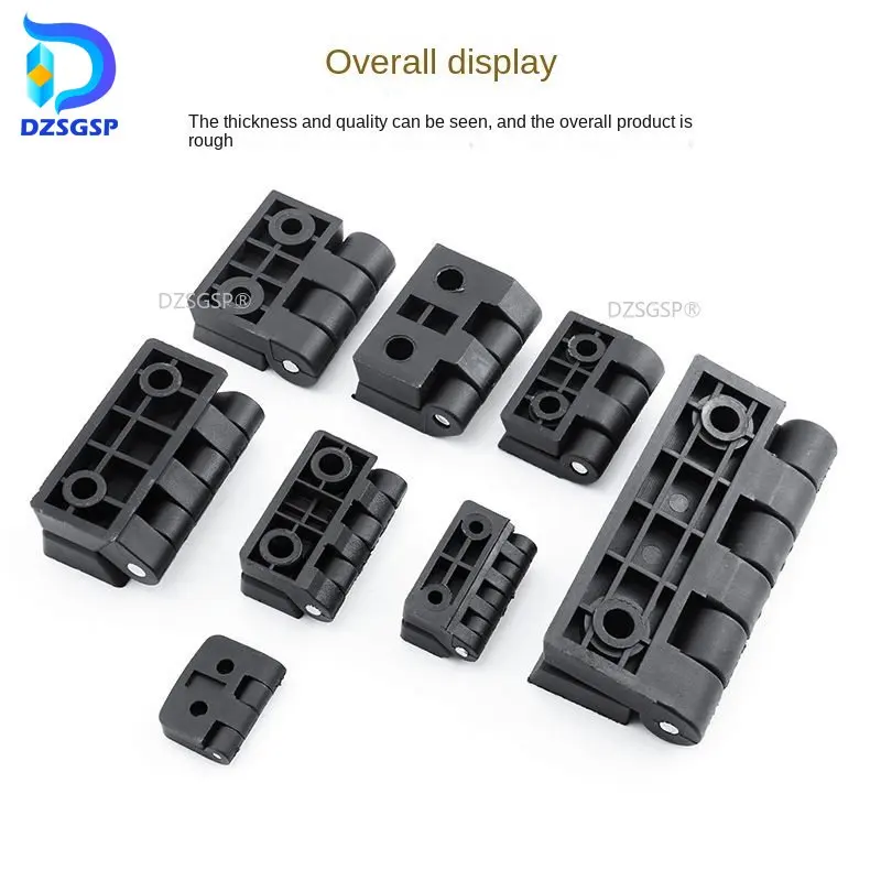 Black Hinges Rectangular Metal Aluminum Folding Hinge Aluminum Hinges for Electric Cabinet Hardware