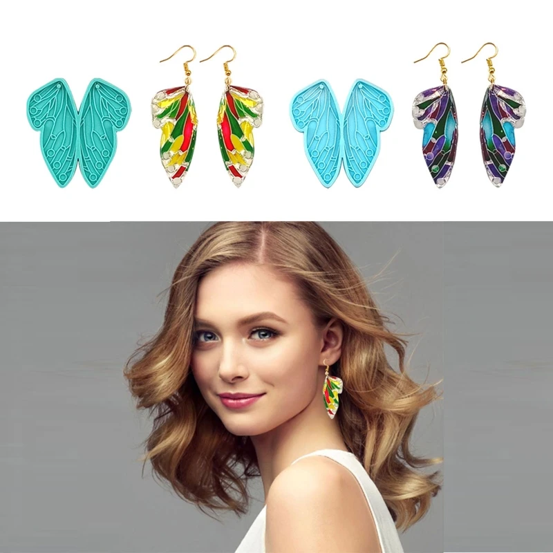

Butterfly Wing Earring Epoxy Resin Silicone Molds DIY Necklace Keychain Pendant Jewelry Making Handmade Crafts Casting Tools