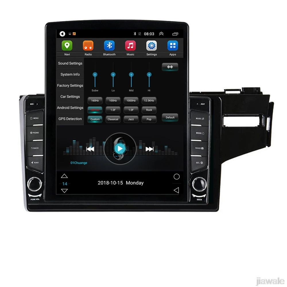 

Автомобильный GPS-стереоплеер, экран 9,7 дюйма, Восьмиядерный, стиль Тесла, вертикальный экран, Android 10, для Honda fit 2014-2016