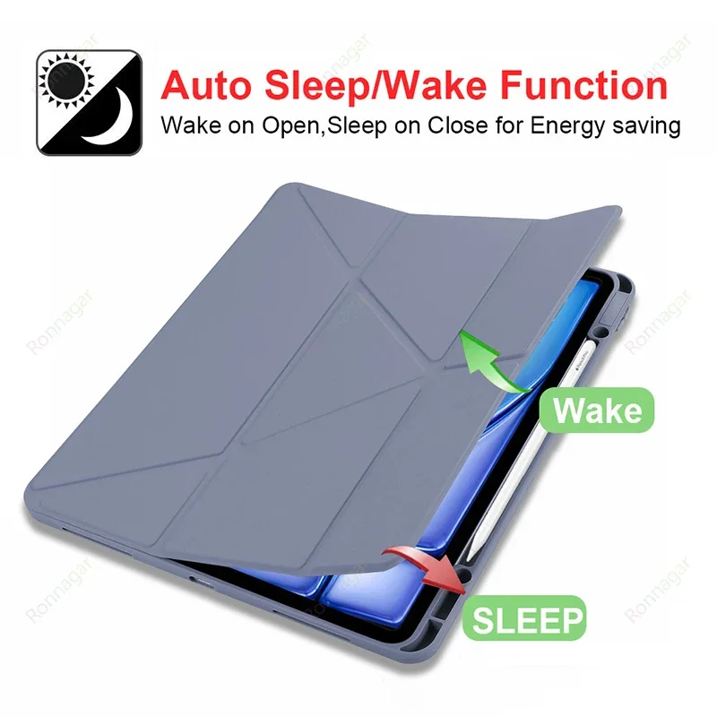 Slim Folding Case for iPad 10th Generation 10.9 Inch Air11 2024 Pro11 Air4 5 9.7 10.2 Cover 9th 7th 8th Gen Cases