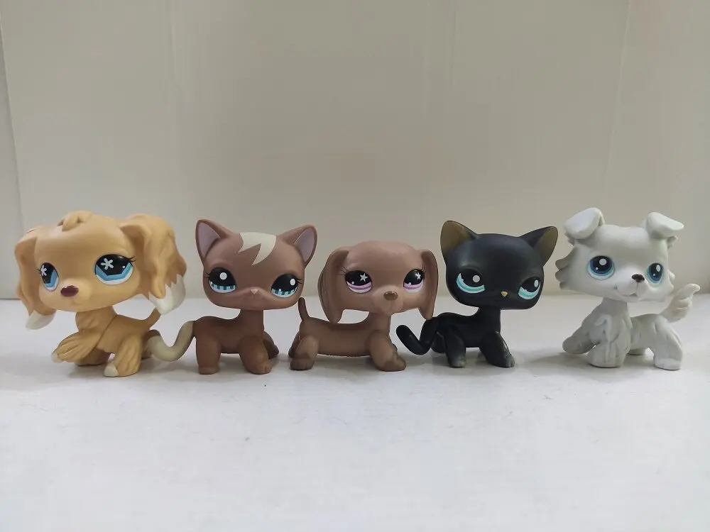 

5pcs/lot LPS Action Figure pet shop cat dog #748#1170#932#994#363 Littlest Pet Shop kid toy