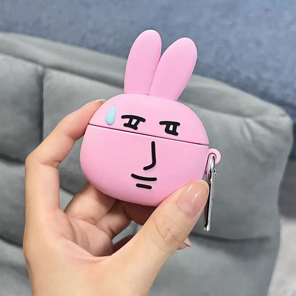 Фото Забавный защитный чехол для наушников Bluetooth AirPods 1 2 3 4, мягкий чехол с защитой от падения №3