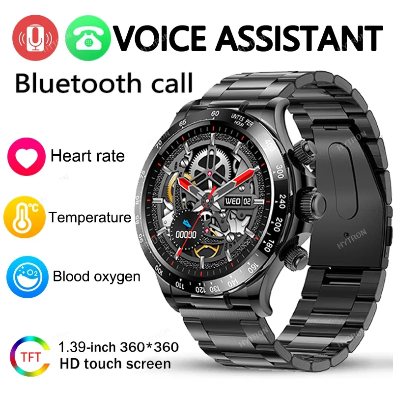 

Новинка Bluetooth Смарт-часы с функцией вызова и мониторинга температуры тела красного цвета крови кислорода отслеживание физических упражнений водонепроницаемый смарт-браслет