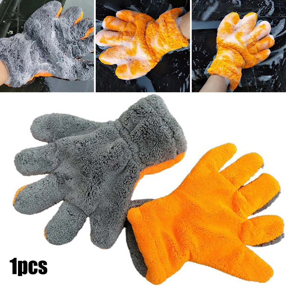 

1PcsMicrofiber Car Wash Gloves Car Cleaning Tool Multi-function Cleaning 12 * 30CM Good Water Absorption Capacity Wide Range Use