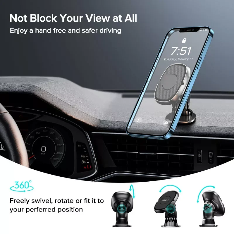 

NEW2023 Stand 360 Degree Mobile Cell Air Vent Magnet Mount GPS Support