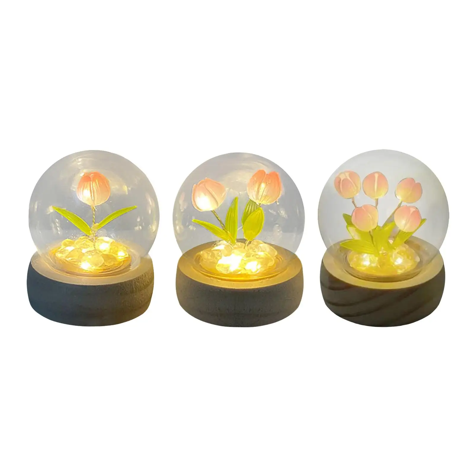 

DIY Night Light Simulation Flower Light Table Lamp Sleeping Light for Desk Bedside Bedroom Decoration Ornament
