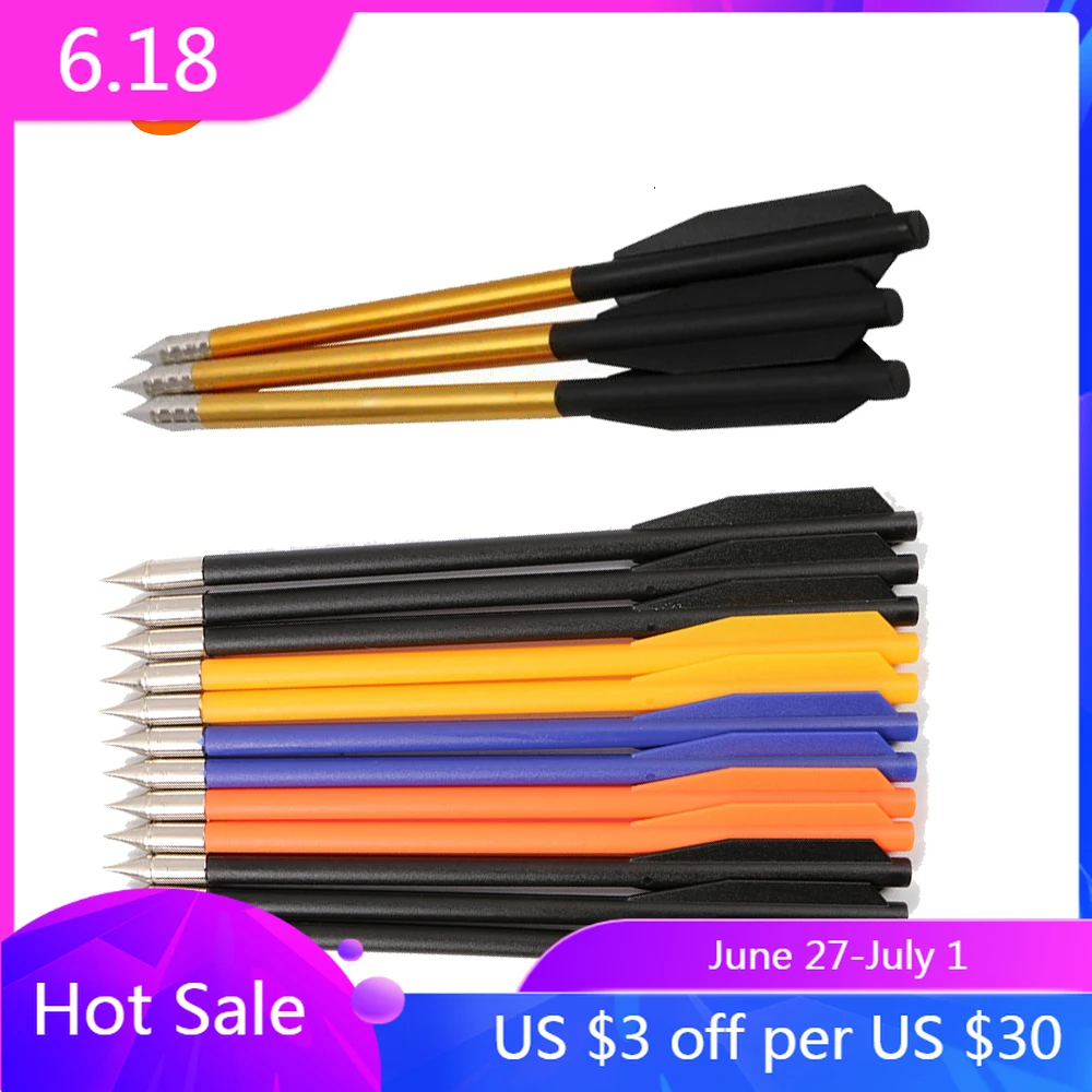 

Shooting Arrows Hunting Aluminum Tips Bolt 6.25" Length Crossbow Arrows For 50/80lbs Crossbow Hunting Accessories