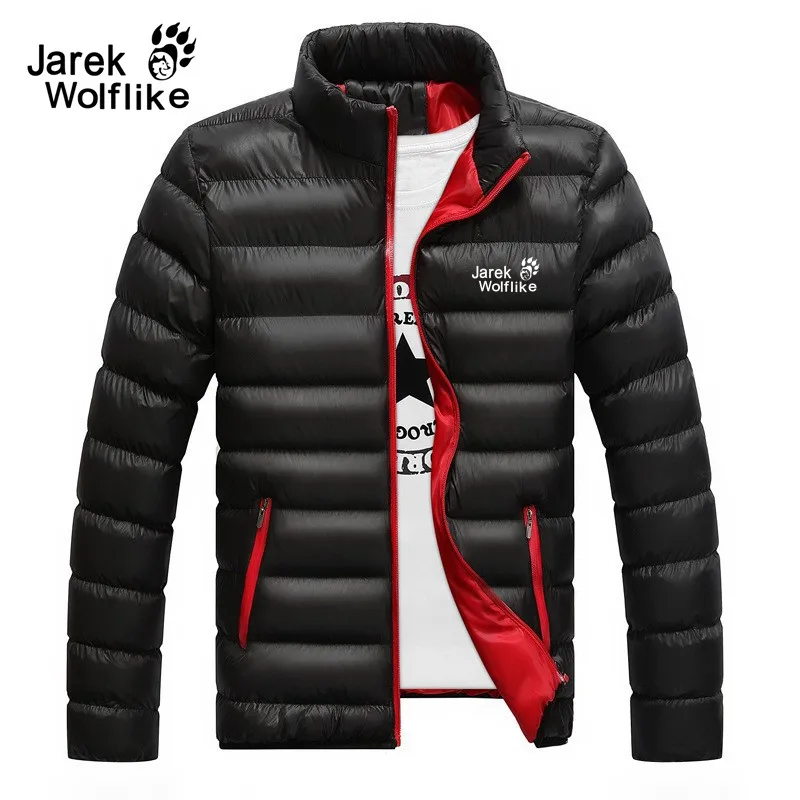 Wolf Claw Winter Stream Slim Solid Color Cotton Jacket Short Jacket Stand Collar Cotton Coat Men's Clothes