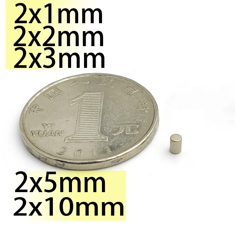 

1500/2000pcs 2x1 2x2 2X3 2x5 2x10 Round Mini Magnet NdfeB Earth Neodymium Magnet for Door Search Magnetic Fridge Crafts Aiman