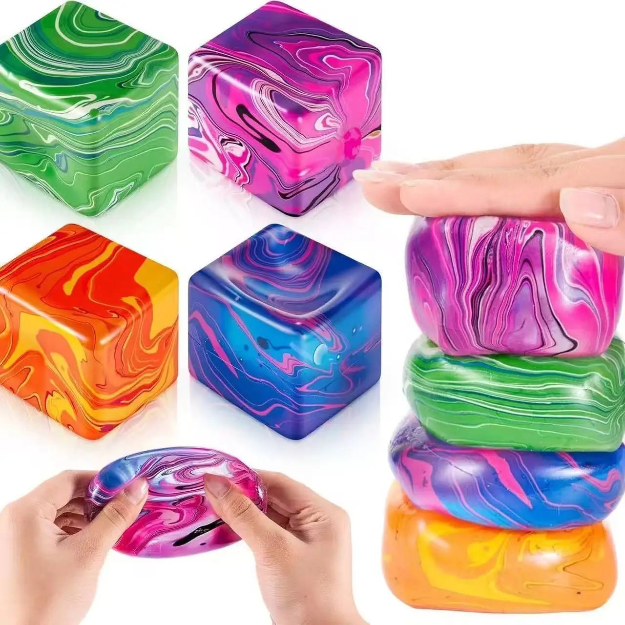 Фото Горячая новинка! Игрушка-антистресс Needoh Jellyfish Squeeze Fidget Toy: Мягкая игрушка-медуза для снятия стресса и тревоги, для концентрации внимания №2
