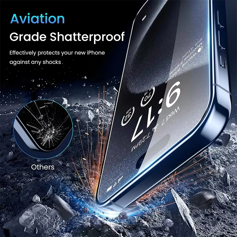 Фото Полноэкранная защитная пленка от подглядывания для iPhone 15 16 17 Pro Max, закаленное стекло для iPhone 13 12 Mini 11 14 Pro 16e Plus XR SE №5