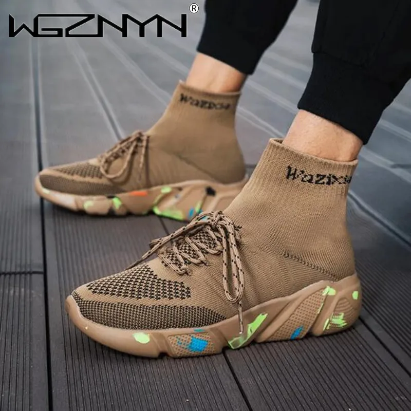 

Fashion Man Women's Ankle Boots Platform Boots Sneakers Man Lightweight Sports Socks Shoes Zapatilla Deportiva Mujer Size 35-46