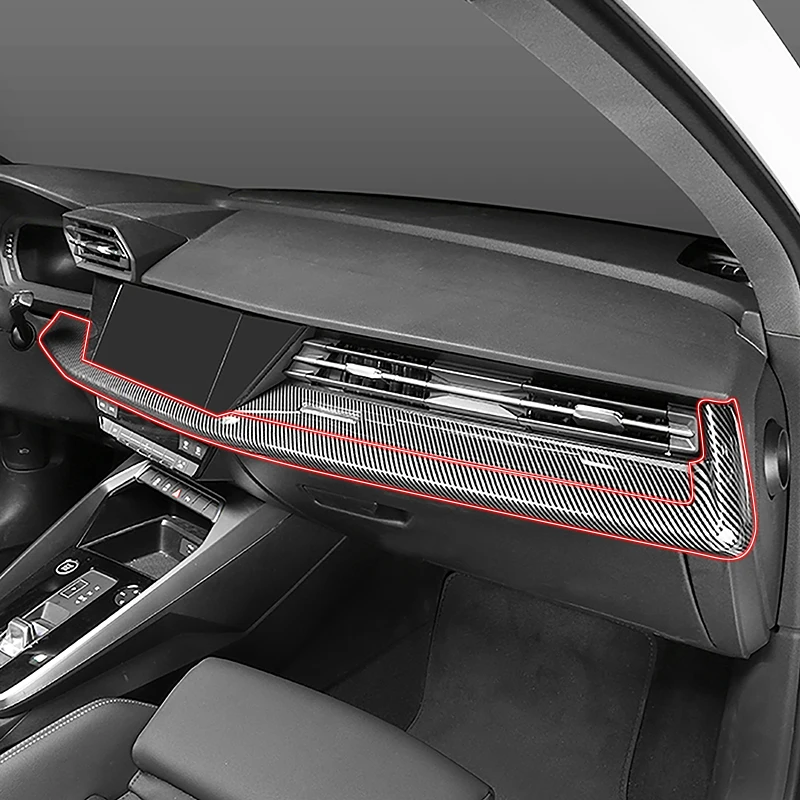 Цветная центральная консоль из углеродного волокна декоративная панель