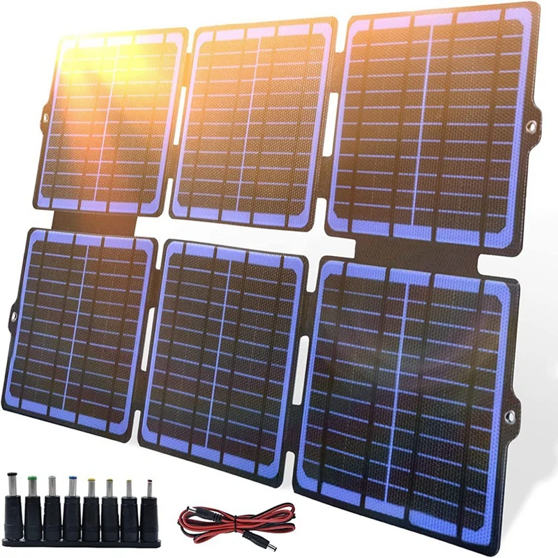 

1Set 30W 12V Solar Panel Board Outdoor Portable USB Solar Panel Charger Support QC3.0 QC2.0 PD For Mobile Phone Power Bank