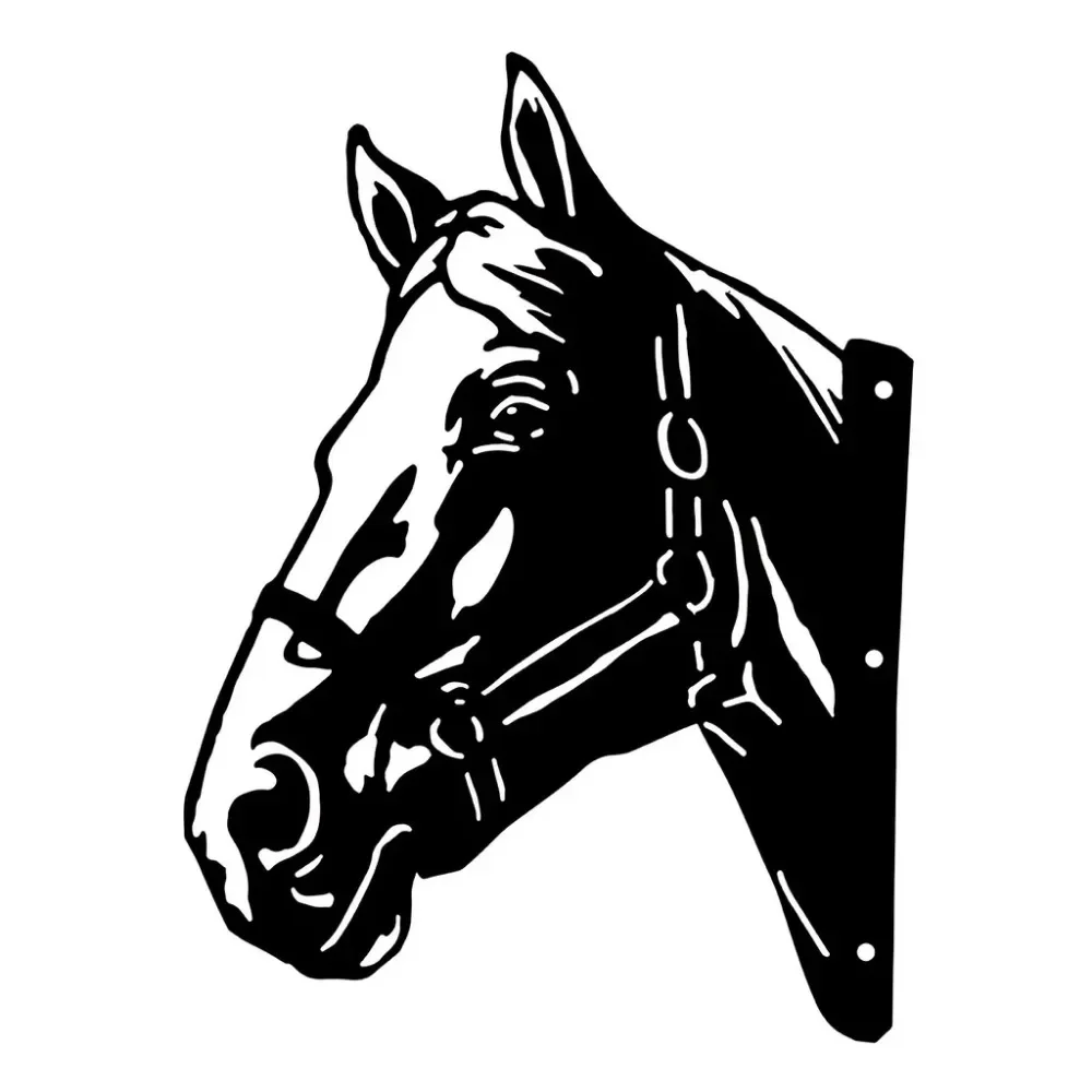 1 шт. винтажная форма головы лошади Железный силуэт орнамент 2024-милый для сада