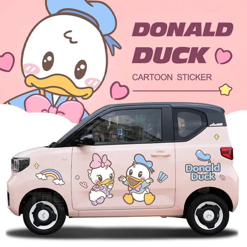 

Disney car stickers modified stickers cute cartoon Donald Duck decorative Anime Kawaii accessories pink decorator car decoration