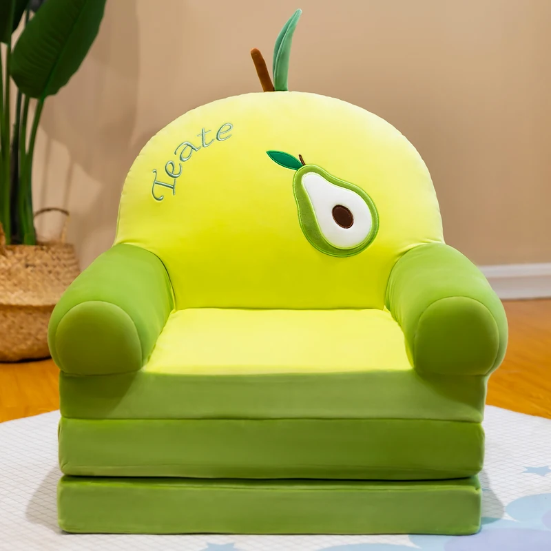 

Stuffed Three-layer Folding Kid Sofa Bed Fashion Cartoon Crown Seat Cute Baby Stool Kindergarten Cushion Lazy Sofa Child Chair