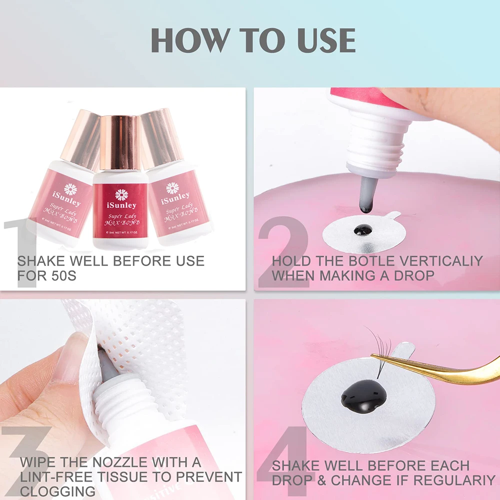 ISunley новый 0 5-2s быстросохнущий профессиональный клей для наращивания ресниц