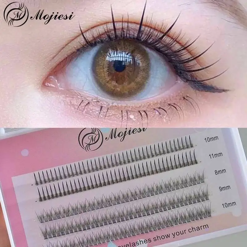 

Fishtail + A-type Mixed Hair Five Rows Mixed Natural False Eyelashes Self-Grafting Single Cluster Eyelashes Eye Lash