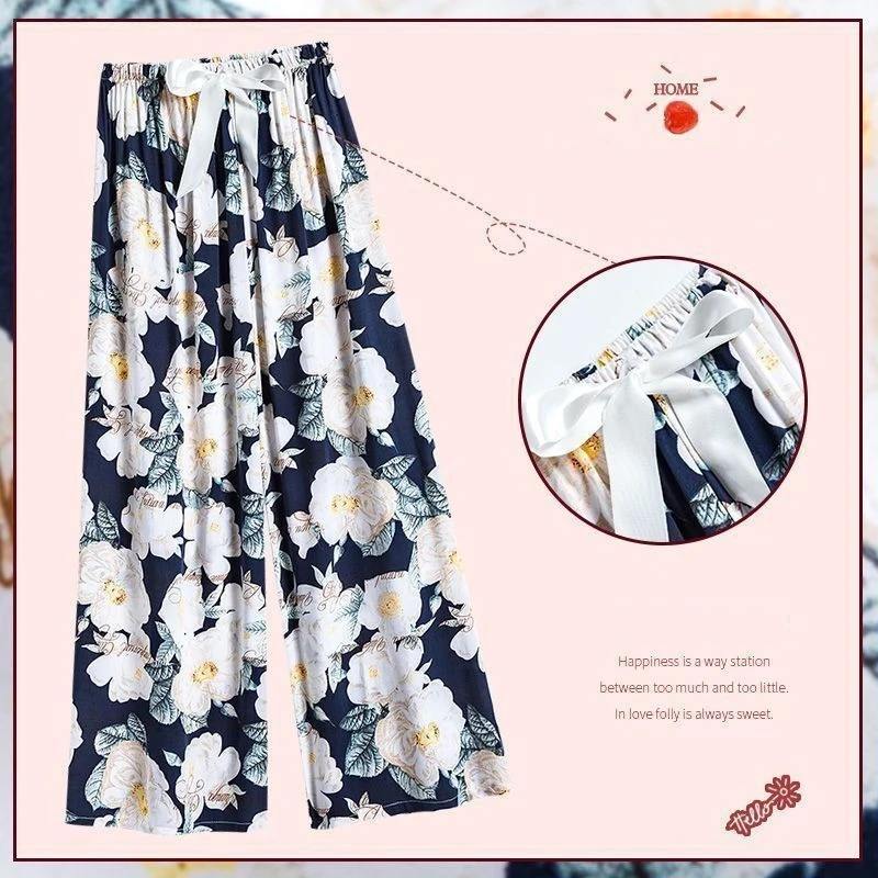 

Women's Long Pants Straight Pantalon Pour Femme pants Loose Thin High Waist emo Broad-legged Sweatpants Stacked printed leggings