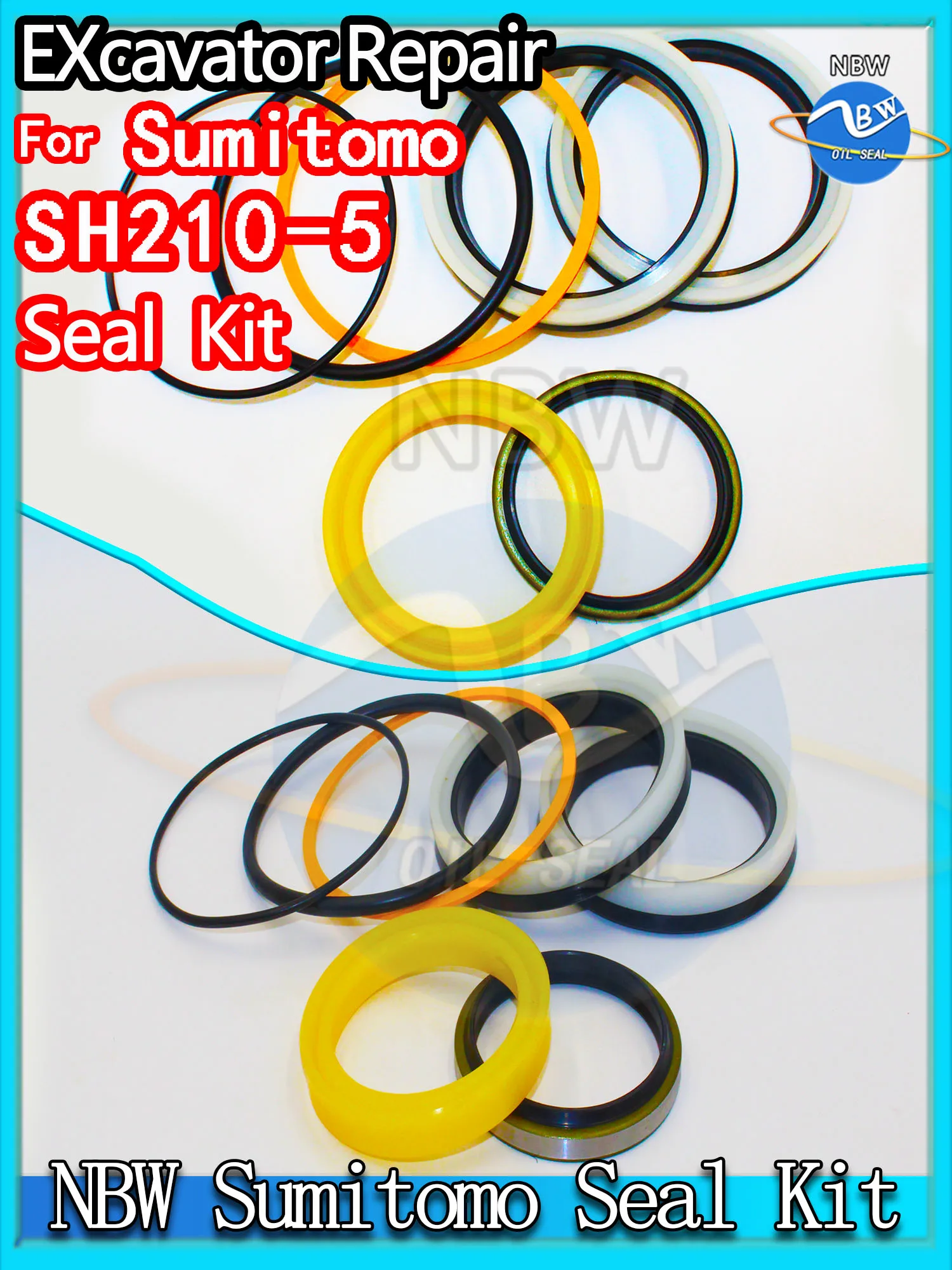 

For Sumitomo SH210-5 Excavator Oil Seal Kit High Quality Repair SH210 5 Digger Clamshell Shovel Adjust Swing Gear Center Joint