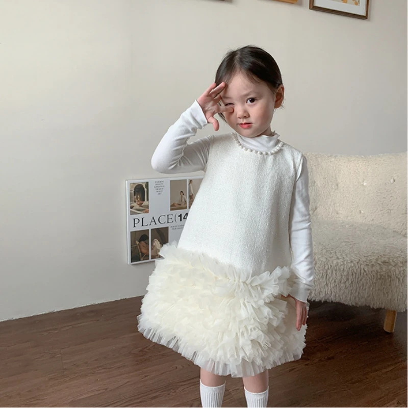 Лидер продаж модное многослойное платье принцессы для маленьких девочек без