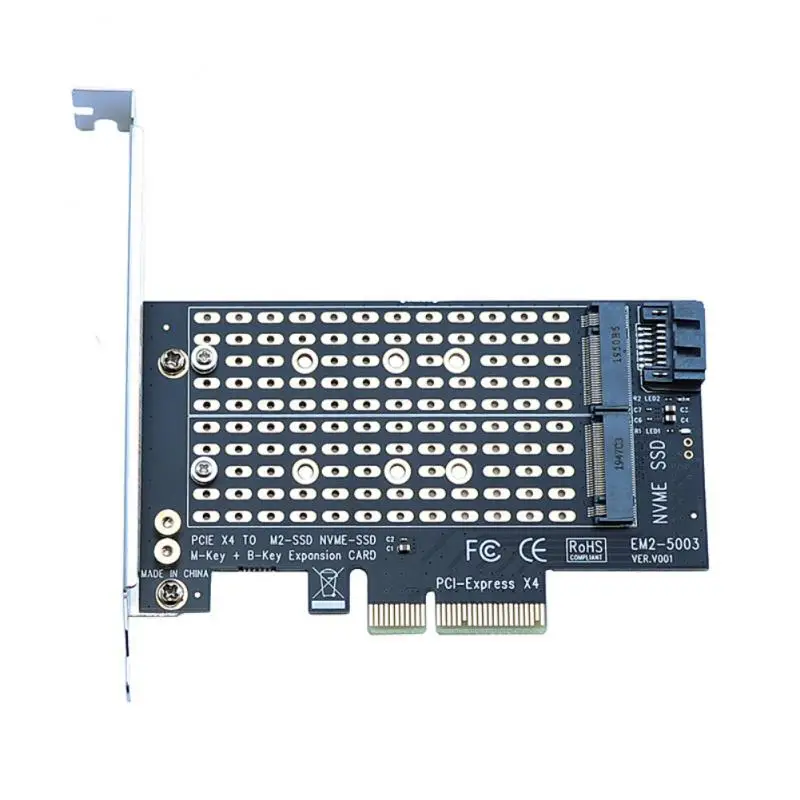 

Nvme/m2 Pcie Adapter Adapter Card Pci-e 3.0 X4 Gen3 Ssd M2 To Sata Pci-e Card Add On Cards M Key B Key Cards Linux Os.