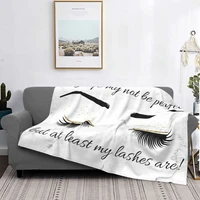 art of lash and brow eyelash blankets flannel winter beautiful eyes portable soft throw blankets for bed office plush thin quilt