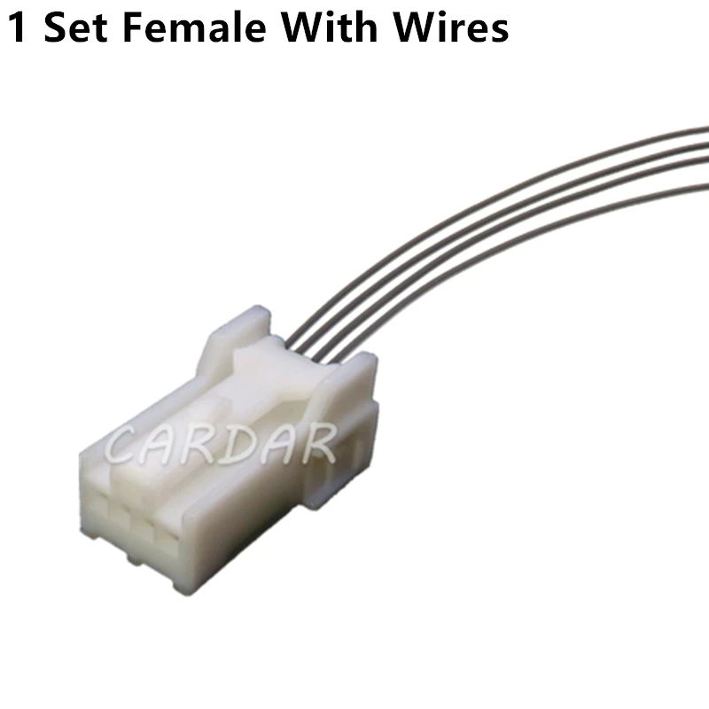 

1 комплект, 4-контактный миниатюрный автомобильный зеркало заднего вида серии 0,7, мужской и женский жгут проводов, розетка переменного тока в сборе 6098-1116 6098-1120