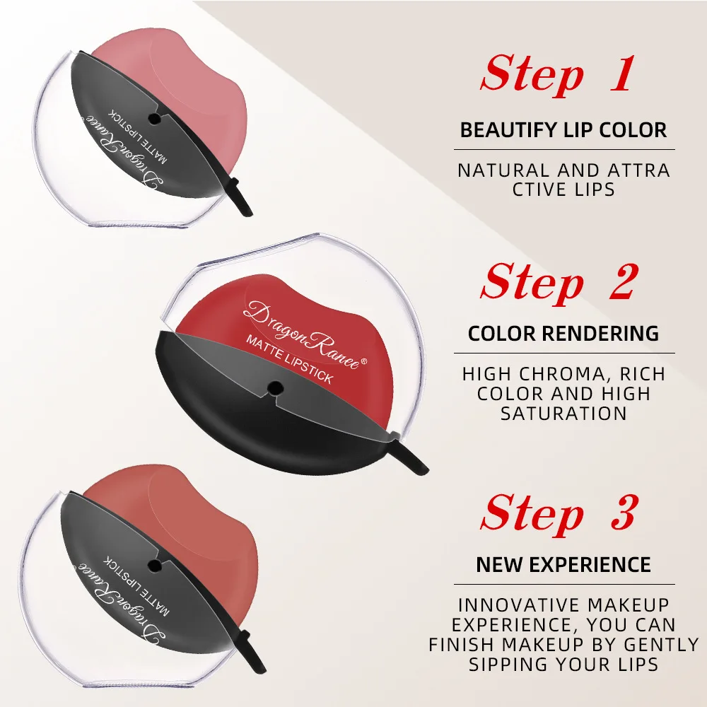 Waterproof Lazy Lip Lipstick Long Lasting Not Easy to Fade Matte Velvet Lipgloss Women Makeup Red Shape Stick Comestics |
